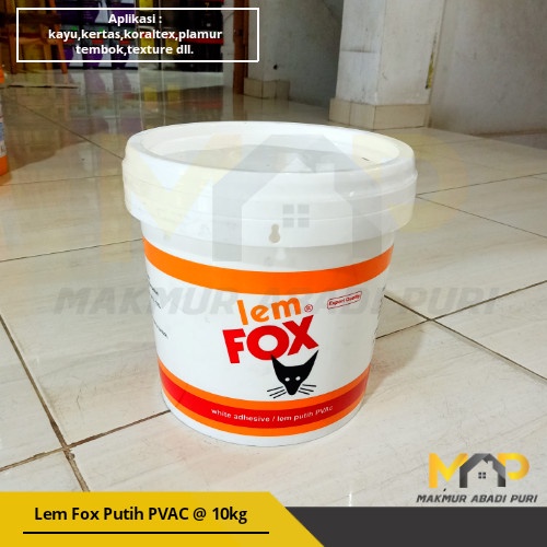 

DISKON LEM FOX PUTIH PVAC 10 KG - LEM PUTIH SERBAGUNA - LEM KAYU-LEM KERTAS READYY