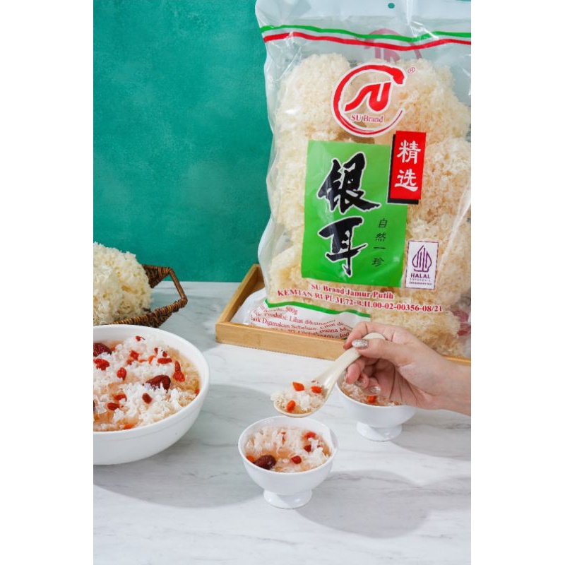 

500 gram jamur putih / snow white fugus / jamur salju / bok ji putih / yin er bai mu er