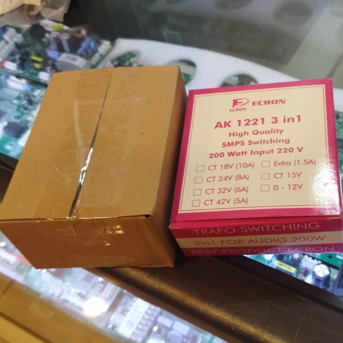 TOP TRAFO SMPS SWITCHING EXTRA 8A CT 24V CT 15V 0-12V -