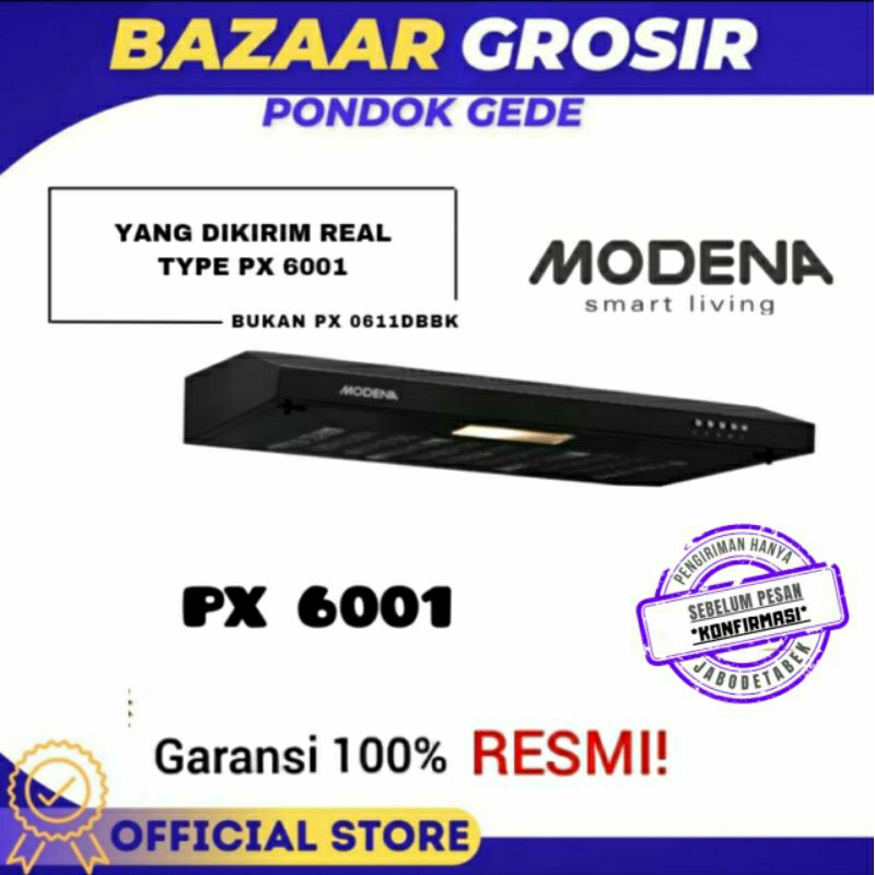 COOKER HOOD MODENA PX 6001 / PX6001 / PX-6001 PENGHISAP ASAP 60CM