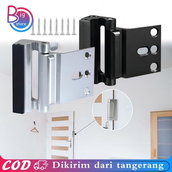 1Set Security Door Lock Penguatan Keamanan Rumah Kunci Pintu Anti maling Kunci Tambahan Anak