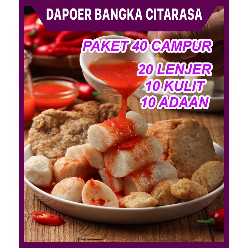 

VIA OJOL ONLY 40 PCS PEMPEK BANGKA CAMPUR PAKET SPECIAL BEST SELLER FAMILY PACK