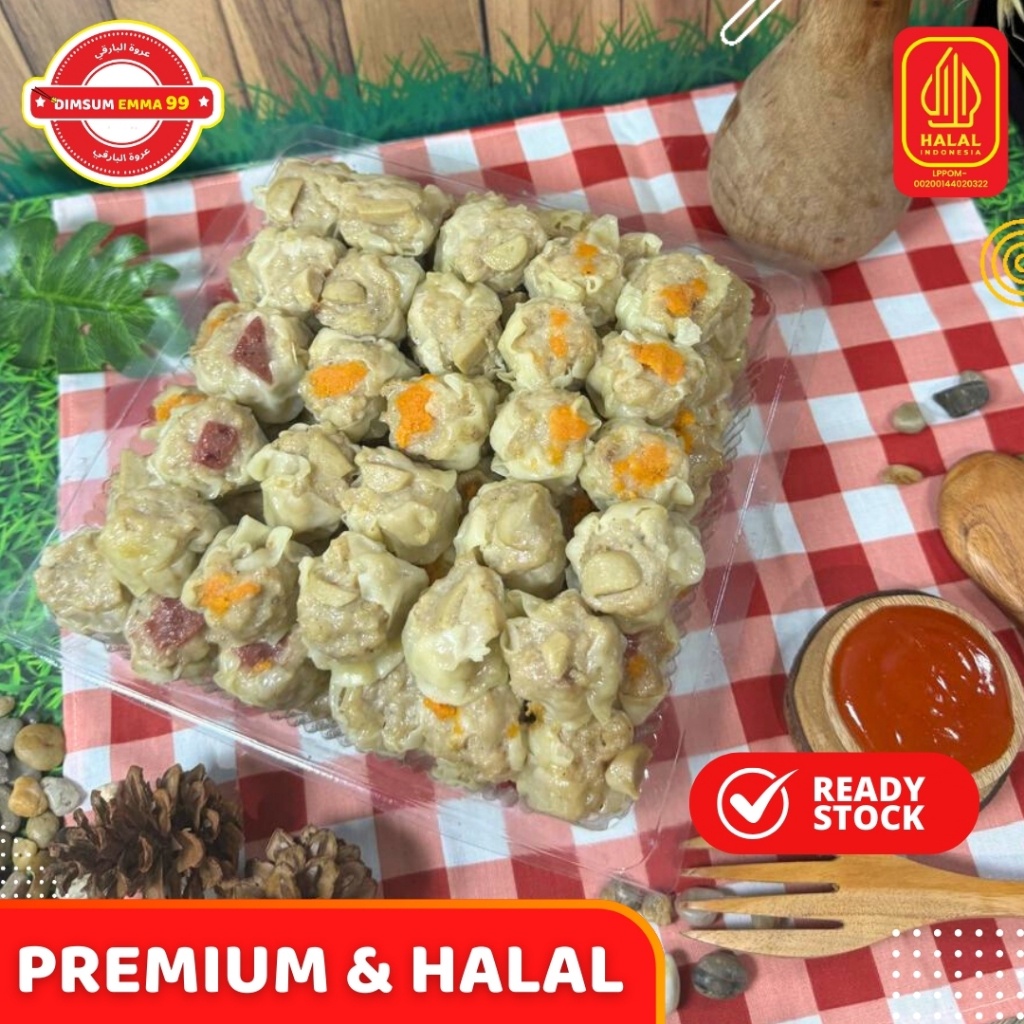 

Dimsum Seribuan Frozen isi 100 pcs Gratis Saos Merah Toping MIX Halal & Kemasan Thinwall