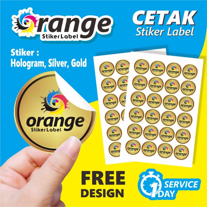 

ATKJaya- Cetak Stiker Label Gold / Silver + kisscut a3+