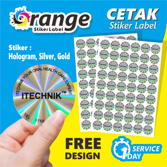 

ATKJaya- Cetak Sticker Label Hologram A3+ & KISS CUT