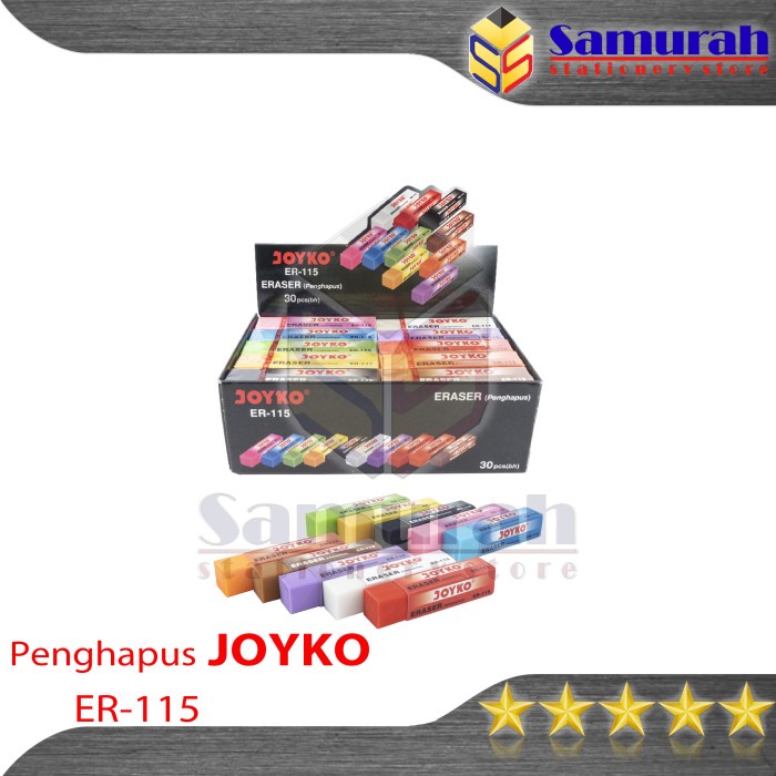 

ATKJaya- Penghapus Pensil Joyko ER-115 Tanggung ( 30 Pcs ) / Stip Er 115 Warna