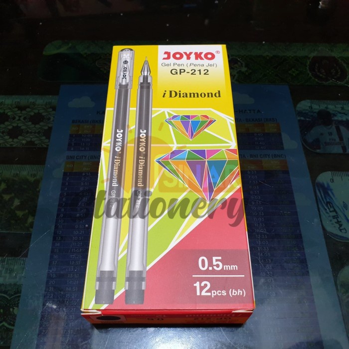 

ATKJaya- Pen diamond gp 212 joyko 0.5 hitam 1pak isi 12pc
