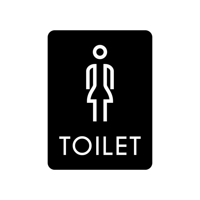 

ATKJaya- RAMBU PLANG TOILET WANITA 15CM X 20CM AKRILIK