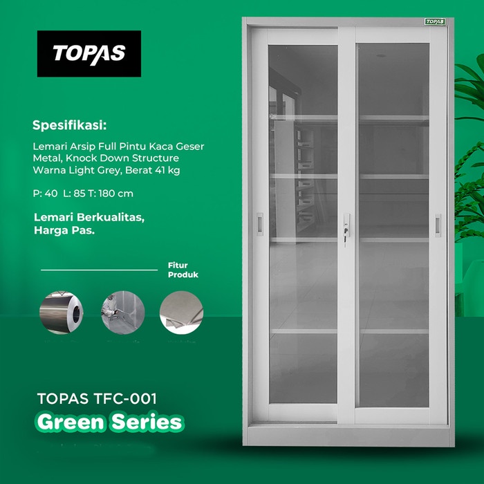 

ATKJaya- Lemari arsip 2 pintu sliding kaca