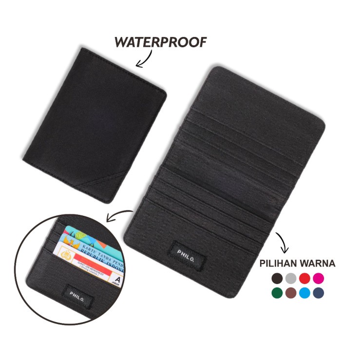 

ATKJaya- dompet kartu kain cordura model 8 slot kartu warna hitam - PHWL781