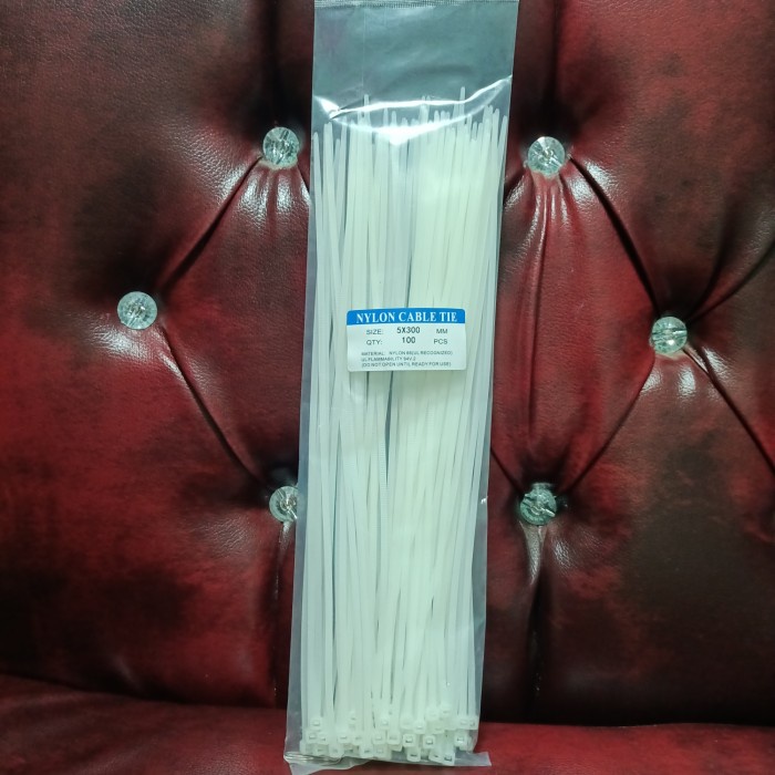 

ATKJaya- kabel ties 5x300mm nylon putih isi 100pcs