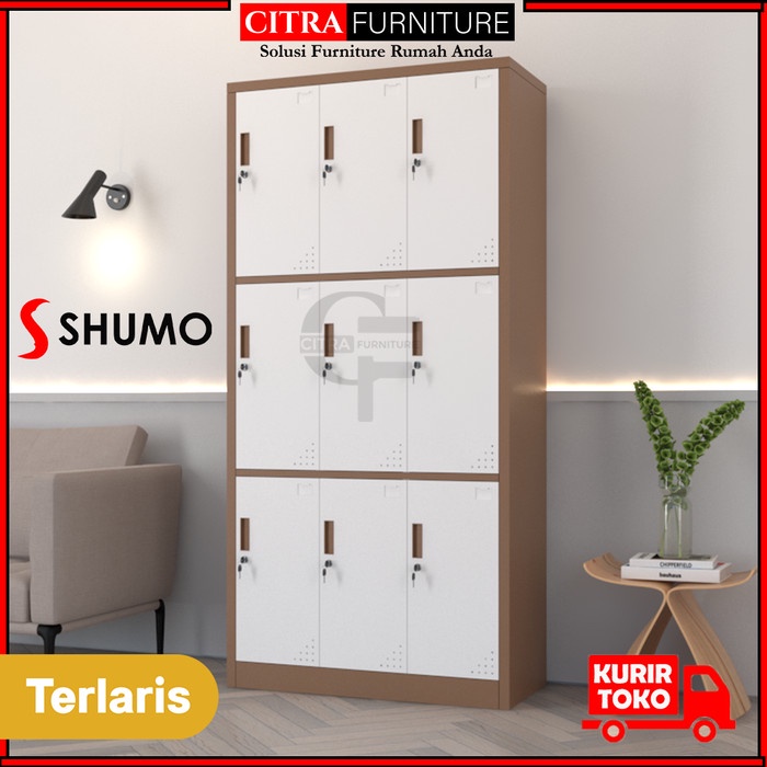 

ATKJaya- Loker Besi 9 Pintu Kunci Locker KaryawanArsip File Filling Kabinet