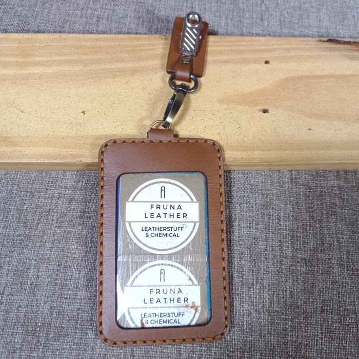 

ATKJaya- Id Card Name tag Kulit Asli Card Holder Custom Nama/ Logo