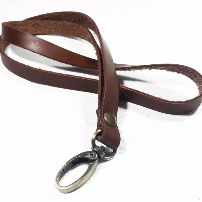 

ATKJaya- Tali ID CARD (Brown) Lanyard Faux Leather