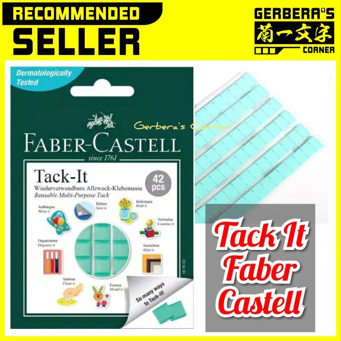 

ATKJaya- Tack It Faber Castell Glue Tack Reusable Lem Karet Perekat Serbaguna