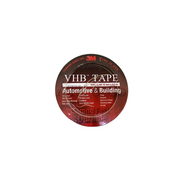 

ATKJaya- Double Tape VHB 3M Original 12mm x 4.5M Busa Perekat Bangunan Otomotif