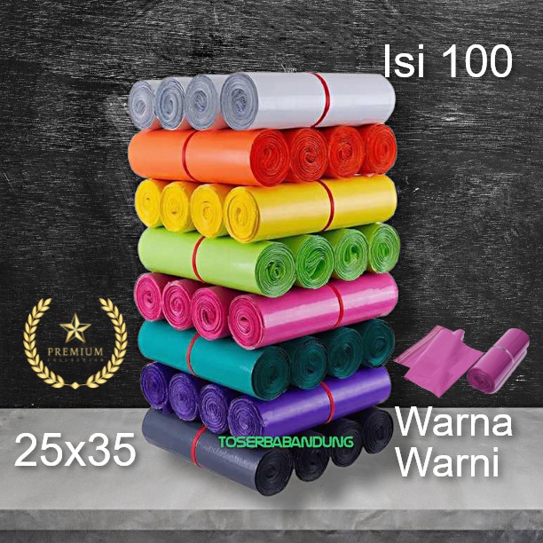 

ATKJaya- Plastik Polymailer 25x35 Warna isi 100 lembar Amplop Packing Olshop