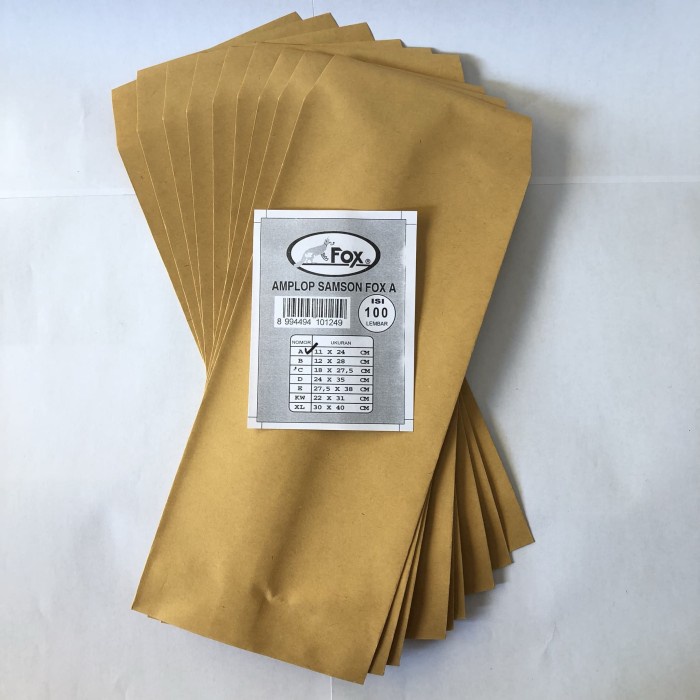 

ATKJaya- amplop coklat 11cm x 24cm (A) FOX (100 lembar) olshop packing