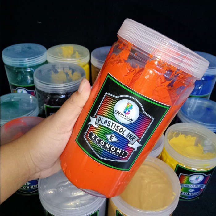 

ATKJaya- Tinta Sablon PLASTISOL ECONOMY Brain Plus ORANGE 1kg