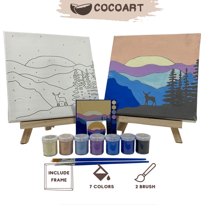 

ATKJaya- Paint By Number Kit [ Scenery ] - Cocoart.id I Kanvas 20 x 20 cm