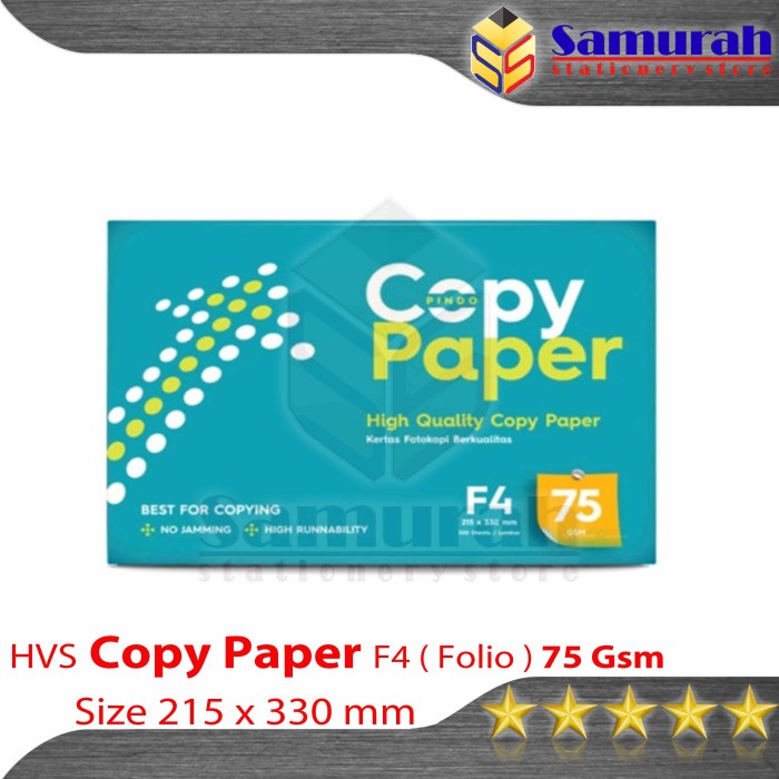 

ATKJaya- Kertas HVS Copy Paper F4 70/ HVS CopyPaper F4 70/ Kertas Copy paper F4