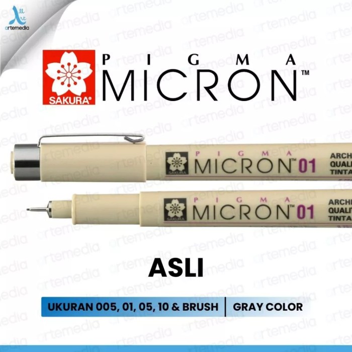 

ATKJaya- Drawing Pen Sakura Pigma Micron Gray Color Pigment Ink Pulpen Warna