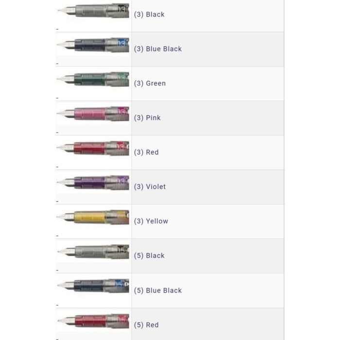 

ID 22398 PLATINUM PREPPY FOUNTAIN PEN (3)(5)