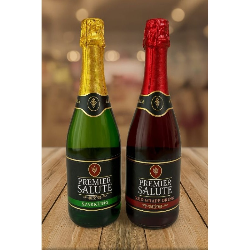 

premier salute red grape sparkling/premier salute white grape sparkling/premier salute grape drink