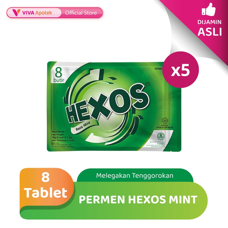 

Permen Hexos Mint Melegakan Tenggorokan (Pack - 5 Sachet)