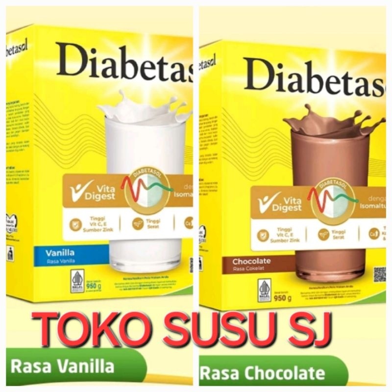 

DIABETASOL VANILA 950 gram/950gr/DIABETASOL COKLAT 950GR/dulu 1000 gram/1kg