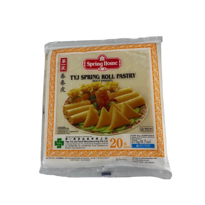 

Tyj Spring Roll Kulit Pastry Lumpia isi 20 Sheets 8.5