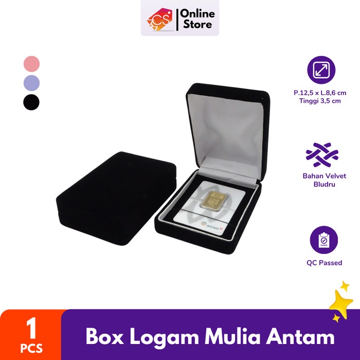 

SOUVEN- Tempat / Kotak Box Logam Mulia Antam / UBS Bludru Velvet