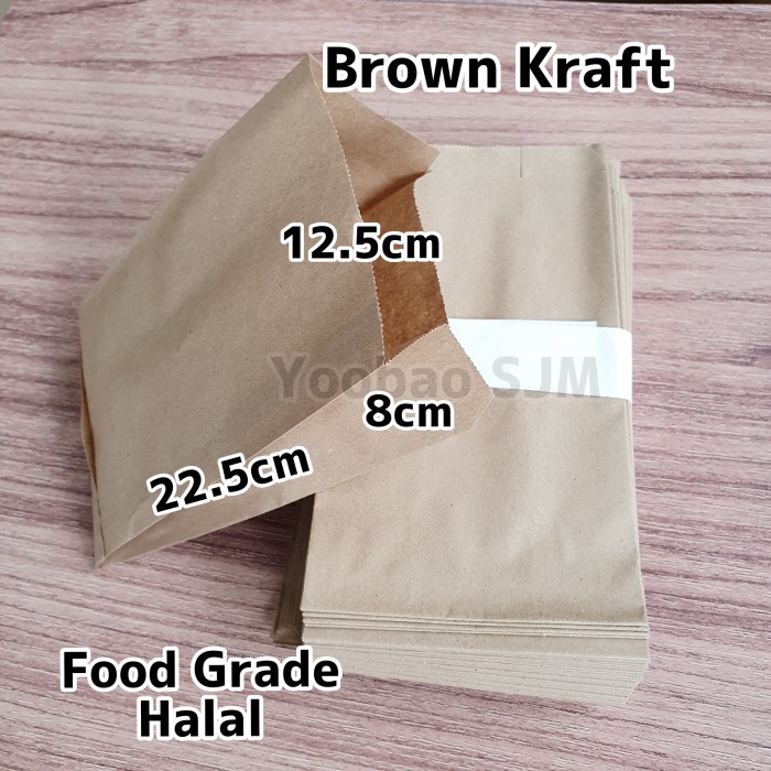 

SOUVEN- Kantong Kertas Coklat Paper Bag Brown Kraft kraf Food Grade SCB 19 B13