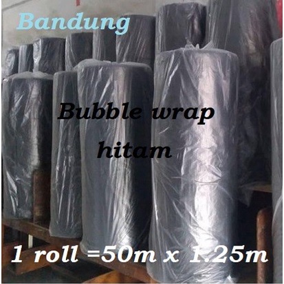 

SOUVEN- Bubble wrap Hitam 1 roll plastik bable warp Bandung buble black murah