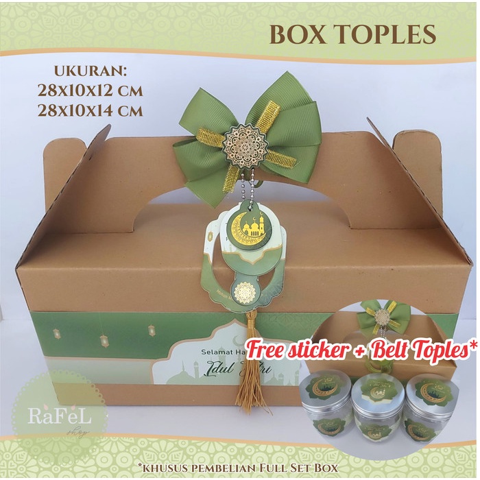 

SOUVEN- DUS HAMPERS BOX KARDUS KUE KERING LEBARAN 28x10x12/28x10x14 CM