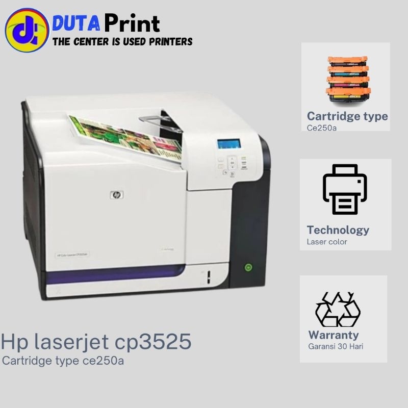 Printer hp LaserJet cp3525n printer cetak stiker color A4/F4