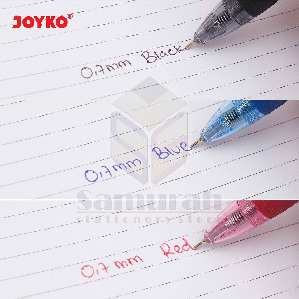 

IK! Pulpen Joyko Cetek BP 56 / Ball Pen BP-56 0.7 mm Ballpen Click Hitam - Biru - Merah Isi 12 Cetik
