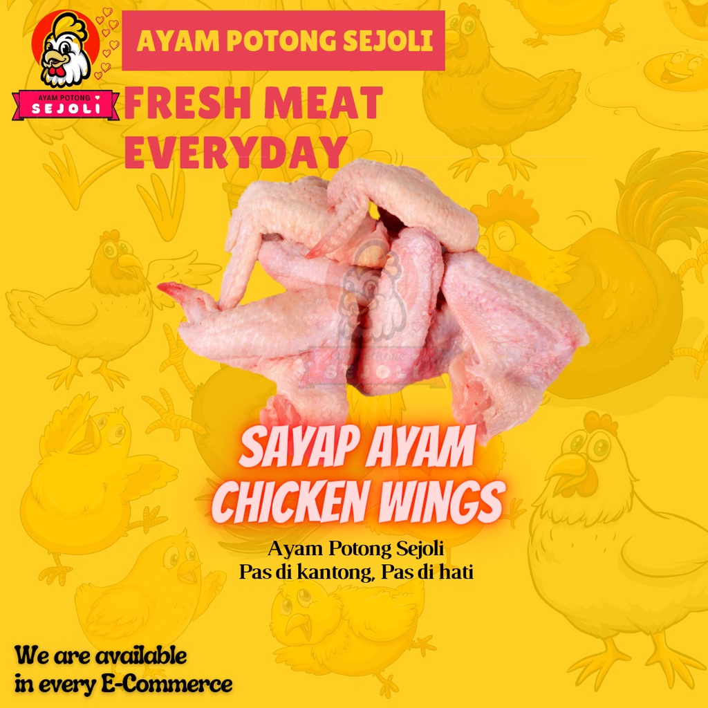 

Sayap Ayam boiler 1kg (Negeri) fresh Frozen Chicken Wings