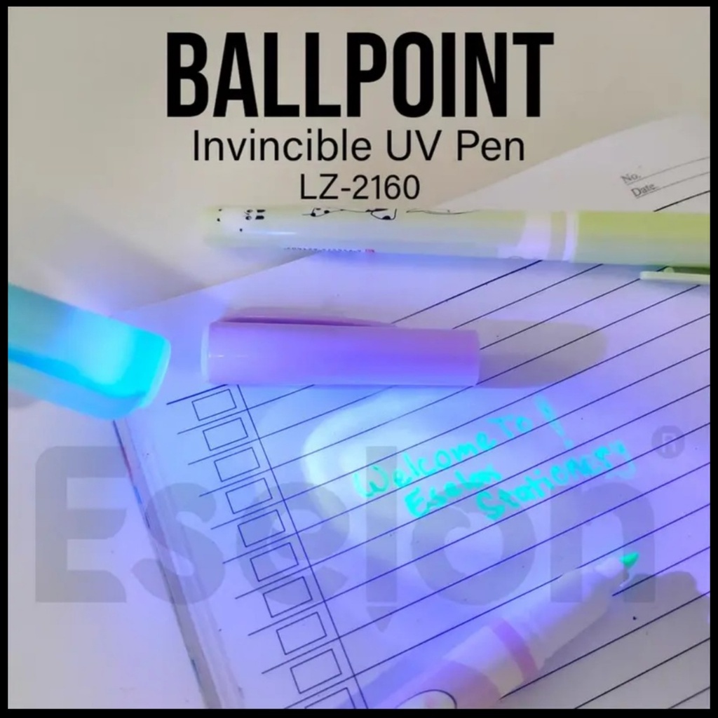 IK [1 Lusin/ 12 Pcs] Pulpen Lampu Ajaib Brilliance 2160 / Invisible Pen Senter UV