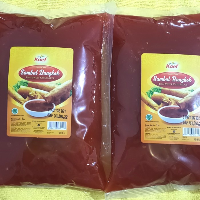 

Kaef saus sambal Bangkok 1kg, sensasi Thai food yg nikmat, HALAL BPOM
