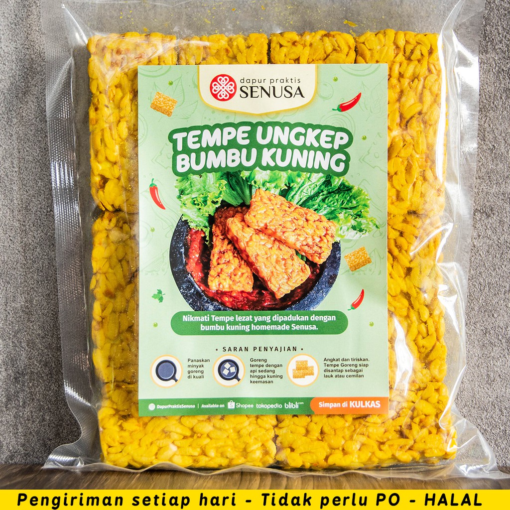 

TEMPE UNGKEP BUMBU KUNING SIAP GORENG (10 pcs)