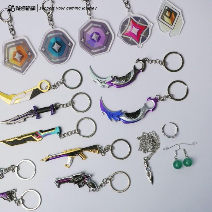 CUCI GUDANG Keychain Valorant Rank Acrylic Gantungan Kunci Accesories Video Game