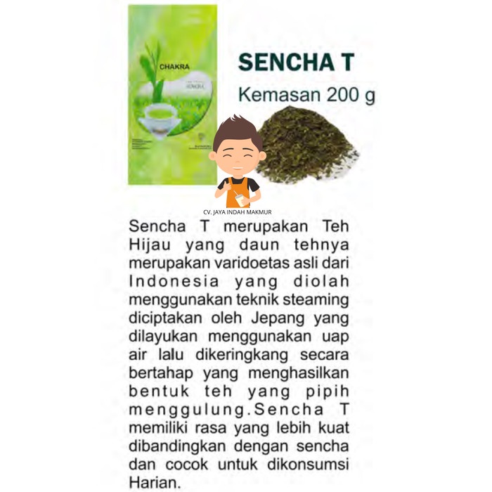 

JH8 Sencha T Ocha Japanese Green Tea HALAL BPOM Teh Hijau 200gr
