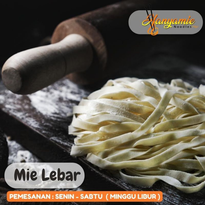 

AQS Mie Lebar mie ayam Bakmi mie mentah hanyamie telur ayam isi 10 pcs