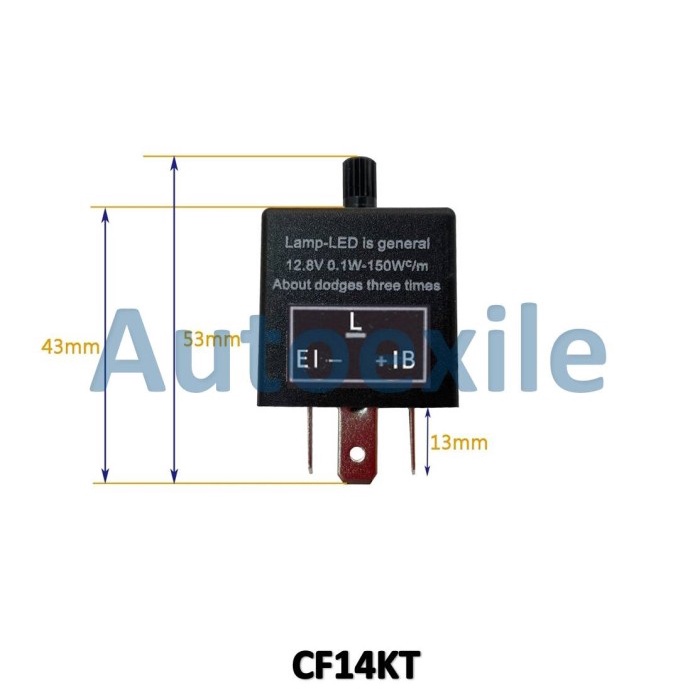 [Good] Flasher Mobil LED 3Kaki CF13KT CF14KT Atur Kecepatan Kedip Lampu Sein Sen Sign Car Flaser