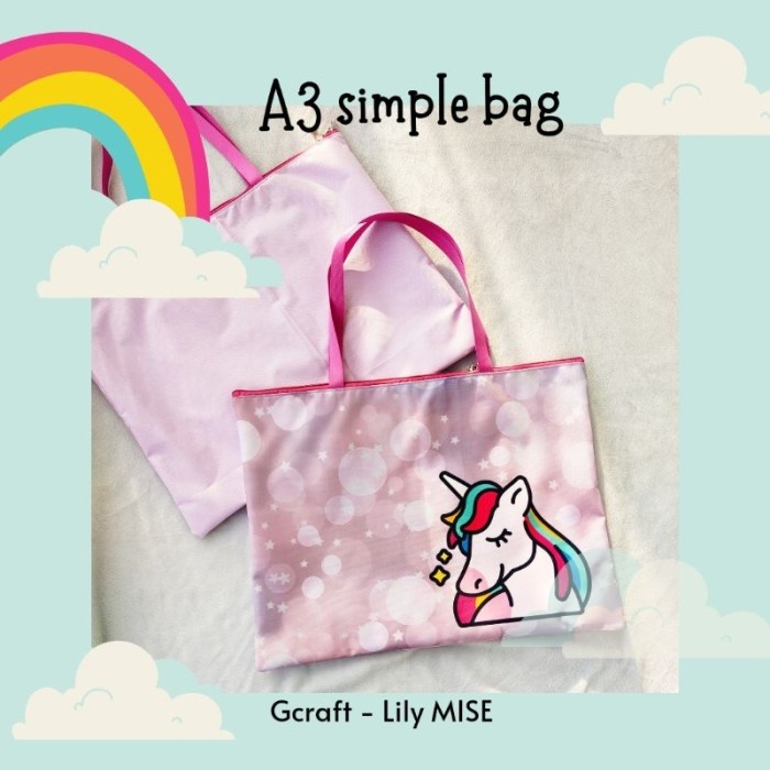 BAGUS TAS A3 - SIMPLE A3 BAG - TAS BUKU GAMBAR A3 - FOLDER BAG -