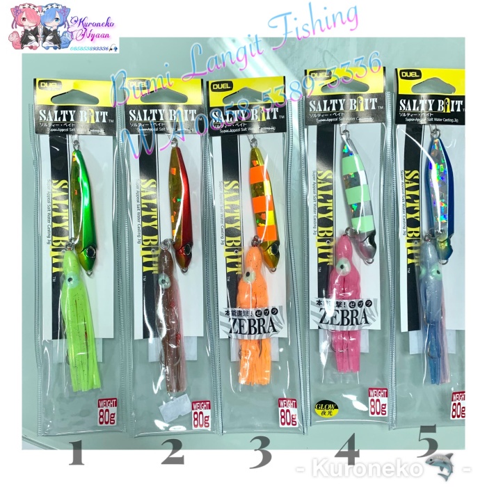 Sale Terbatas Umpan Metal Jig Slow Inchiku Squid Jig Duel Salty Bait 80 Gram Aman