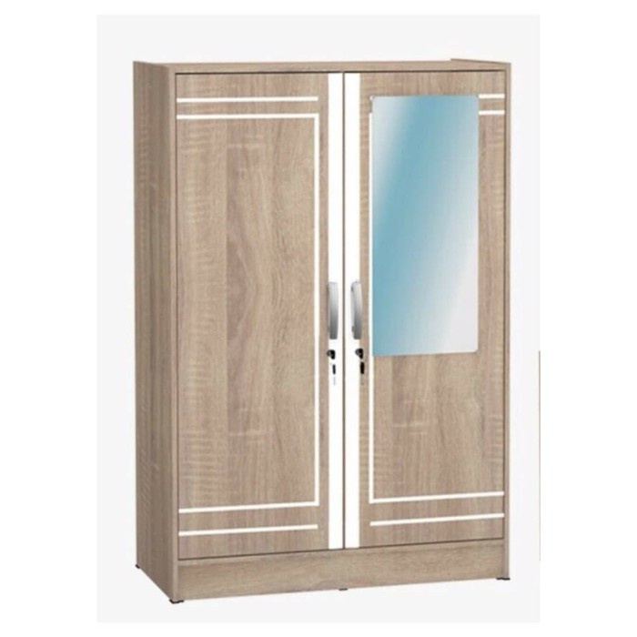 lemari pakaian lemari baju anak kaca 2 pintu