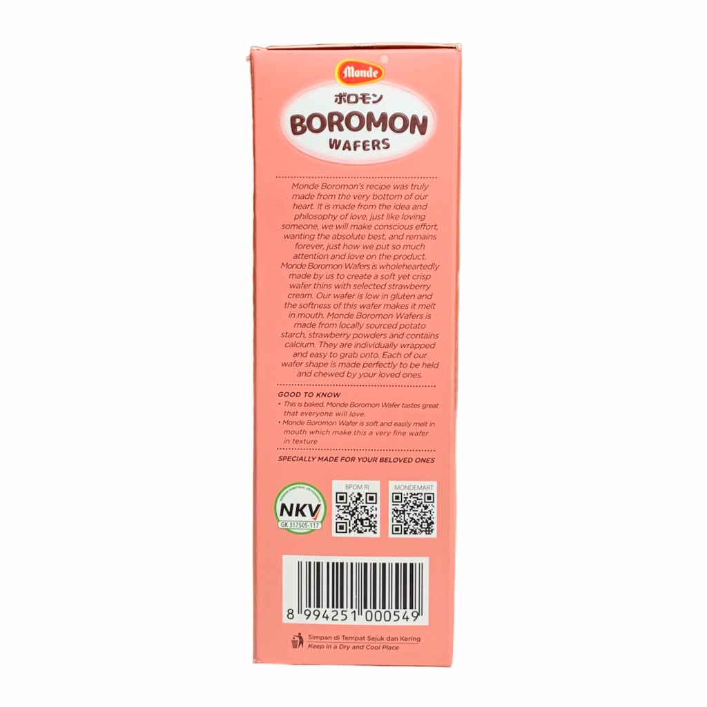 

HJ MONDE Boromon Wafers 120gr Wafer Mpasi Bayi Rasa Coklat , Susu, Strawberry Snack mpasi 10 bulan