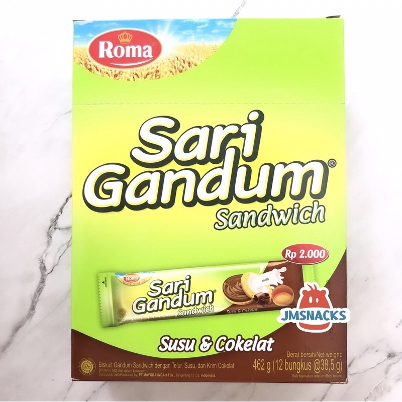 

HJ [PROMO!!] Roma Sari Gandum 1 Pak isi 12 x 38.5gr - biskuit nikmat enak termurah diskon